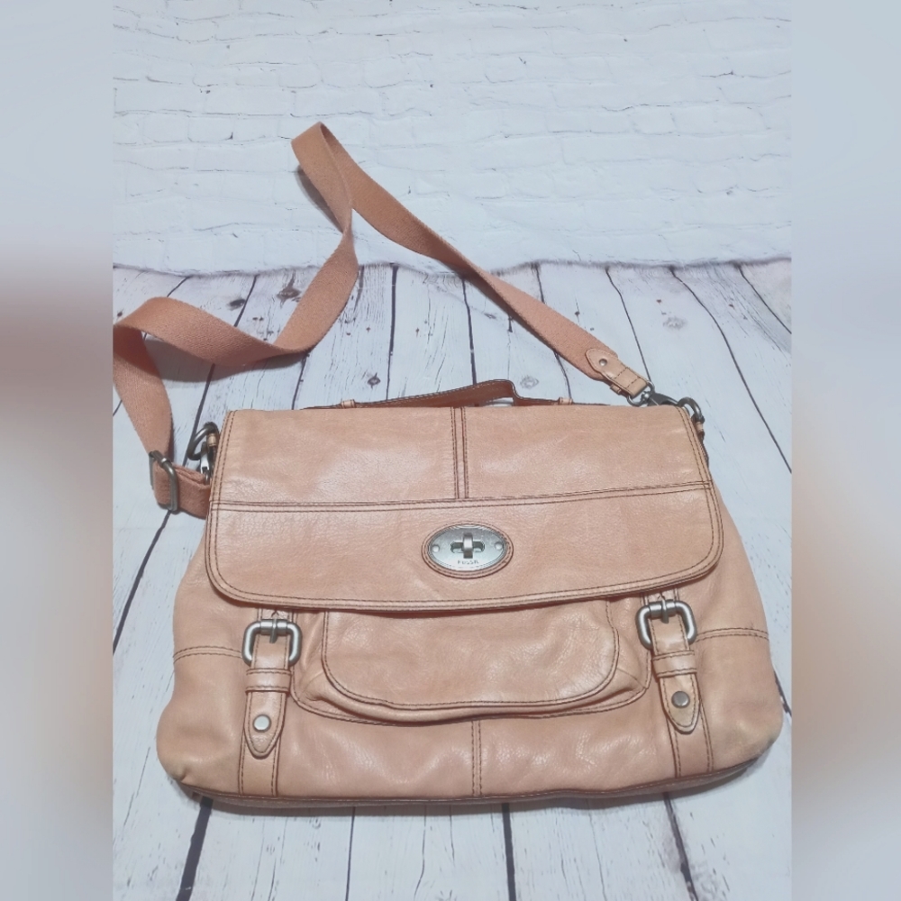 Buttery Leather Fossil Laptop Purse